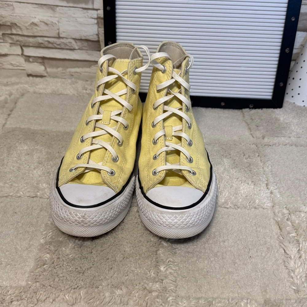 CONVERSE Kids' Chuck Taylor All Star Eva Lift High-top Sneakers In Yellow - Picture 2 of 10